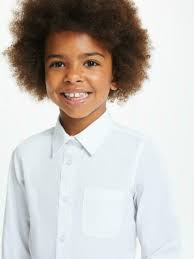 John Lewis Pack of 3 Boy's Long Sleeve School Shirts, White, Age 5 Yrs