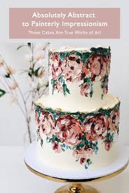 Everything about this country club wedding was just beautiful. Absolutely Abstract To Painterly Impressionism These Cakes Are True Works Of Art Green Wedding Shoes
