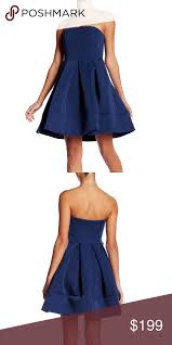 Halston Heritage Strapless Fit Flare Dress Fit Flare Dress Halston Heritage Dress Dresses