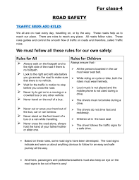 13 rules to ensure road safety for kids · 1. For Class 4 Road Safety Traffic Signs And Rules