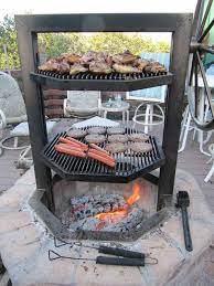 The legs are another welding job. Santa Maria Style Bbq Brick Bbq Diy Bbq Outdoor Kitchen