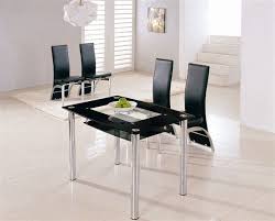 Atlanta Small Black Glass Dining Table And Ashley Chairs Rectangular Dining Room Table Apartment Dining Room Dining Room Small