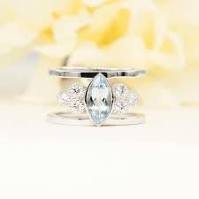 Aquamarine Engagement Ring 0 36 Ct High Quality Diamond Etsy Aquamarine Engagement Ring 14k White Gold Engagement Rings Engagement Rings
