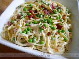 Add cream cheese and mix until smooth. Easy Fettuccine Pasta With Bacon Peas And Cream Cheese Alfredo Sauce Recipe Pasta With Peas And Bacon Recipes Food