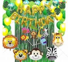 Your party will begin in the pavilion. Jungle Animal Theme Birthday Decorations Party Supplies