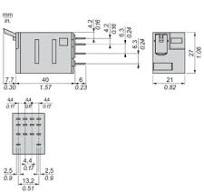 Schneider Electric RXM4AB1MD Miniature plug-in relay, 6 A, 4 CO, 220 V DC