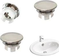 4 Pack Basin Sink Overflow Cap, Sink Overflow Cover, Solid Round Hole Cover  Replacement Insert in Hole Caps (22mm-24mm) for Bathroom Kitchen