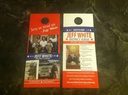 White Campaign Door Hanger Book Cover Literature Campaign