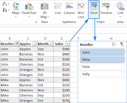 Excel Slicer Visual Filter For Pivot Tables And Charts