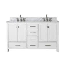 Shop menards where you will always save big money. Avanity Modero 61 W X 22 D White Vanity And Carrara White Marble Vanity Top With Rectangular Undermount Bowls At Menards