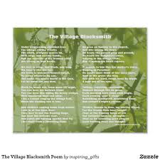 The Village Blacksmith Poem Poster Zazzle Com In 2020 Blacksmithing Acrylic Prints Poems