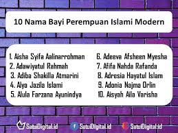 Untuk anda yang menginginkan si putri memiliki nama tersebut, anda bisa menyimak beberapa nama bayi perempuan islam terkini di bawah ini. Kumpulan Nama Bayi Perempuan Islami Modern