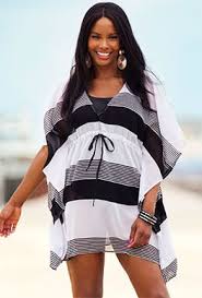 Black And White Striped Swimsuit Cover Up Swimwear Coverups Bathing Suit Cover Ups Plus Size Swimsuits Plus Size Swimwear Women S Plus Size Swimwear