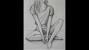 Simple Girl Sitting Drawings