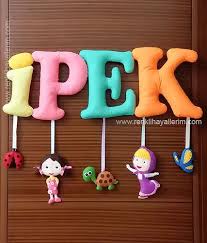 Ipek Isimli Kece Bebek Kapi Susu Modeli Baby Door Baby Felting Projects