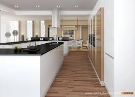 Dark gray kitchen features glossy gray lacquer flat front cabinets paired with white quartz countertops and a marble hex tile backsplash. Thailand Project Modern Cabinet White Lacquer Kitchen Design Layout View Kitchen Design Layout Oppein Product Details From Oppein Home Group Inc On Alibaba Com