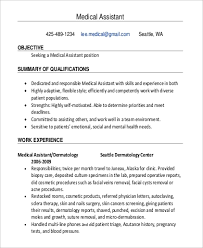 You may also need to create a separate section within the resume that documents medical skills and health care certification / training. Free 9 Sample Medical Resume Templates In Ms Word Pdf