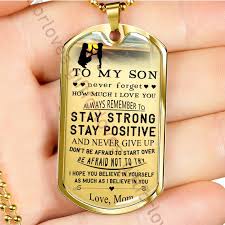 Birthday Gift For Son To My Son Dog Tag Special Birthday Gift For Son From Mom Luxury Dog Tag For