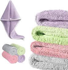 Using an electric hair blower may tend to damage your hair in the long run. Buy Xzp 4 Pack Larger Thicker Rapid Hair Wrap Towels Drying Women Long Thick Curly Hair Magic Instant Dry Hair Towel Caps Anti Frizz Fast Drying Microfiber Turban Wet Hair Wrap Towels