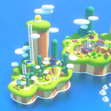 Super Mario 3d World Level Maps Remaking The World Map From Super Mario World Game Concept Art Game Character Design Game Design