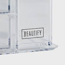 Necklace is a reward for ms. Amazon Com Beautify Clear Acrylic Jewelry Organizer Chest Makeup Storage Box With 6 Drawers Hanging Necklace Holder Clear Home Kitchen