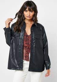 Women red studded leather jacket, gothic style biker jacket, studded jacket. Buy Topshop Black Oversized Leather Jacket For Women In Mena Worldwide 11p06rblk