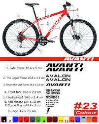 Avanti Bike Frame Sticker Autocollant Bicycle Mountain