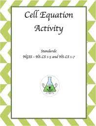Photosynthesis And Cellular Respiration Equation Activity Equations Activities Photosynthesis And Cellular Respiration Photosynthesis