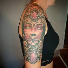 Deer antler tattoos and deer skull tattoos. Pretty Lady With Butterfly On Upper Oh My Deer Tattoo Facebook