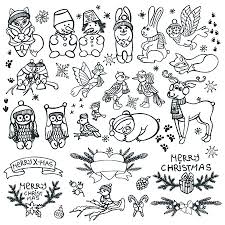 How to draw a cute p. Vektor Von Christmas Animals Set Vectir Id 68942303 Lizenzfreie Bild Stocklib