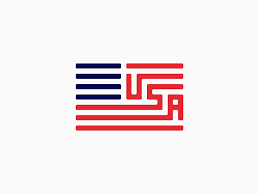 Usa Flag Flag Logo Design Creative Flag Icon