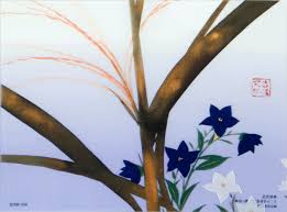 メール便可 ミニクリアファイル 神坂雪佳 十二ヶ月草花図 八月 薄に桔梗 おすすめ１ 琳派400年 京都便利堂の通販サイト 日本のイラスト 桔梗 図