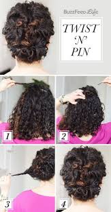 Pretty updo hairstyle for short curly hair: 26 Incredible Hairstyles You Can Learn In 10 Steps Or Less Curly Hair Styles Naturally Hair Styles Curly Hair Styles