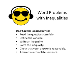 Learn how to solve some interesting ratio word problems. Word Problems With Inequalities