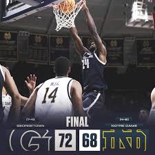 HOYAS WIN! Georgetown ends non-conference play with a big win at Notre  Dame. Drew Fielder broke out with 16 points shooting 4-5 from three.