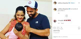 He is passing his newly learned skills to aarya.#ajinkyarahane #radhikad. Ajinkya Rahane Shares Picture Of His Newborn Daughter