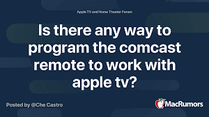 Remove tv and audio receiver control · press the setup button on the remote until the led at the top of the remote changes from red to green. Is There Any Way To Program The Comcast Remote To Work With Apple Tv Macrumors Forums