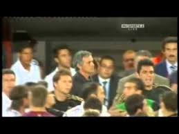 As players scrapped on the field, television pictures showed former chelsea manager mourinho walking over to vilanova. Jose Mourinho Pokes Barcelona Coach In The Eye Youtube