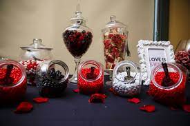 Red Black And White Candy Dessert Table Black Candy Buffet Black Party Decorations White Candy