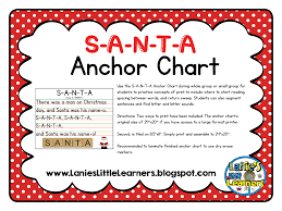 Lanies Little Learners S A N T A Anchor Chart Christmas