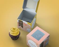 Free psd mockup of cupcake box. Premium Psd Cupcake Boxes Mock Up Design