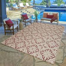 Westwick Red Beige Indoor Outdoor Rug In 2020 Indoor Outdoor Rugs Furniture Design Modern Red Patio
