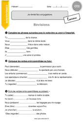 Techniques de conjugaison pour enfants (doc). Conjugaison Etude De La Langue 2eme Primaire Soutien Scolaire Exercice Evaluation Revision Lecon