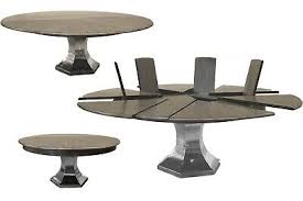 Round cocktail bar table with wood legs for pub, dining room, kitchen & home bar. Modern Jupe Table Expandable Round Dining Table With Self Storing Leaves Seat 10 Ebay