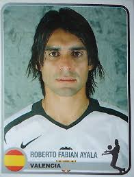 Panini 352 Roberto Fabian Ayala FC Valencia Champions Europe 1955-2005