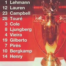 Arsenal Are The Proud Owners Of The Unique Gold Premier League Trophy For Their Unbeaten 2003 2004 Season Arsenal Football Arsenal Football Club Arsenal