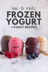 How To Make Frozen Yogurt 4 New Frozen Yogurt Recipes Recipe Frozen Yogurt Recipes Healthy Frozen Yogurt Yogurt Recipes