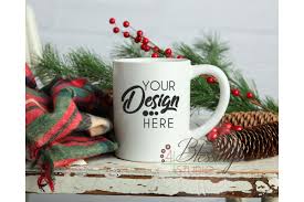 Winter Mug Mockup Coffee Mug Mockup Christmas Cup Tea Coffee 132273 Mockups Design Bundles Christmas Cup Mugs Christmas Mugs