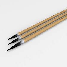 Once the brush is washed, the brush tuft should be formed into a perfectly round and pointy spear. Chinese Calligraphy Brush Pen 3d Model 7 Obj Ma Max Fbx C4d Free3d