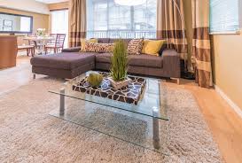 One, choose a table that's approximately the same height as your sofa cushions or slightly shorter; Custom Glass Table Tops Ideas Springfield Glass Company